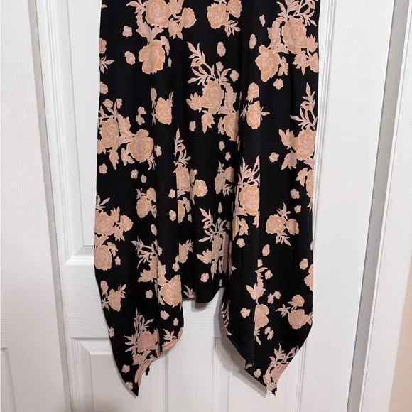 Pact Twilight Pink Floral Black Dress - Size Large - Picture 6 of 10